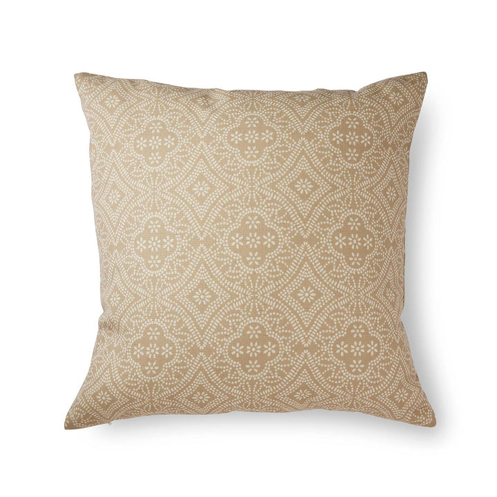 Abbey Caramel Cushion - Madras Link