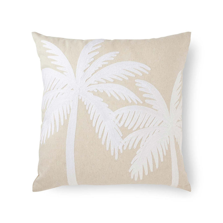 Luca Natural Embroidered Cushion - Madras Link
