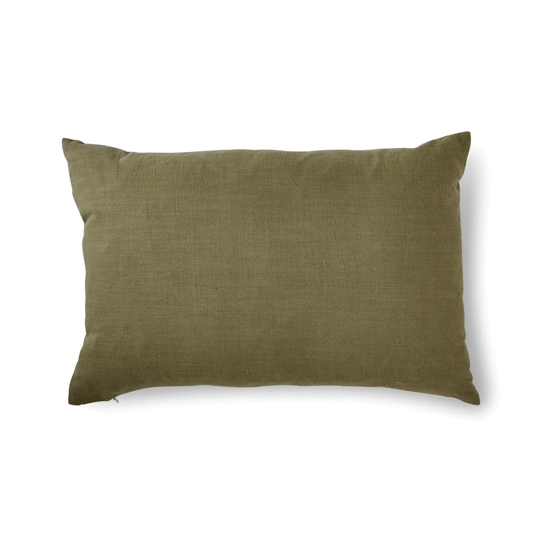 Quinn Sage Embroidered Cushion - Madras Link