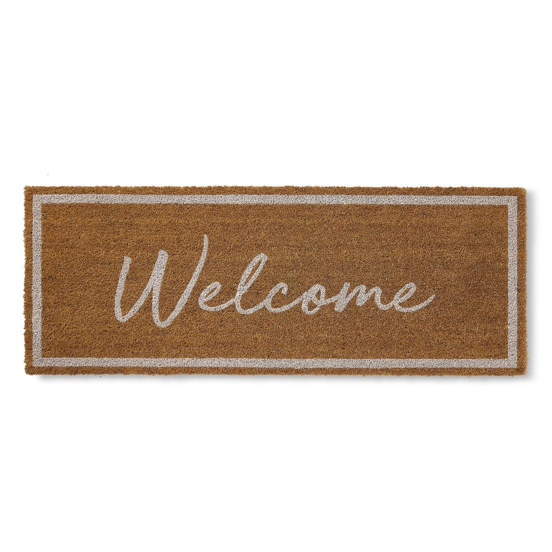 Welcome French Doormat - White