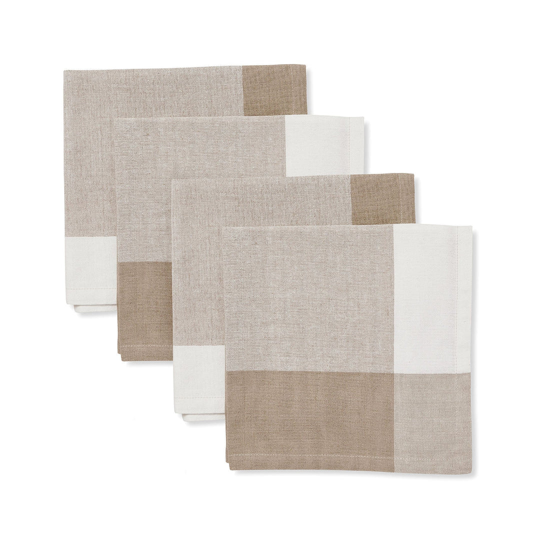 Garner Check Neutral Napkin - Set of 4 - Madras Link