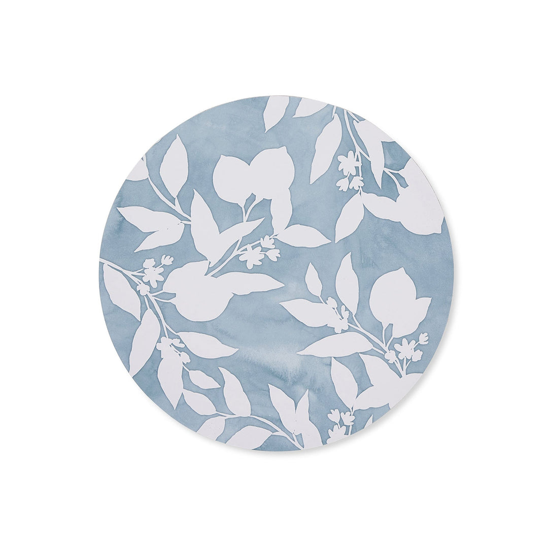 Capri Blue Round Placemat - Set of 4 - Madras Link
