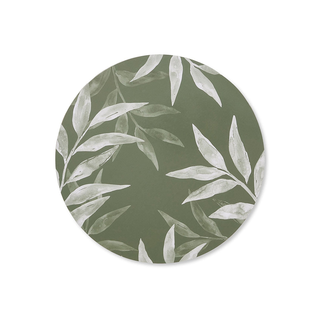 Woodlands Green Round Placemat - Set of 4 - Madras Link