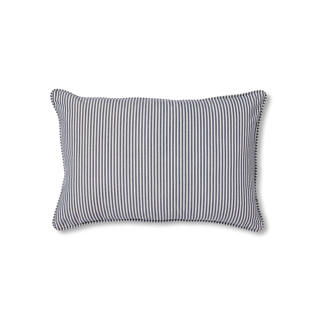 Morris Blue Stripe Lumbar Cushion - Madras Link