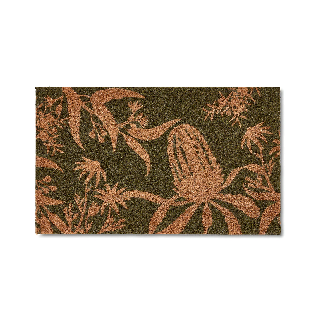 Banksia Olive Doormat - Madras Link