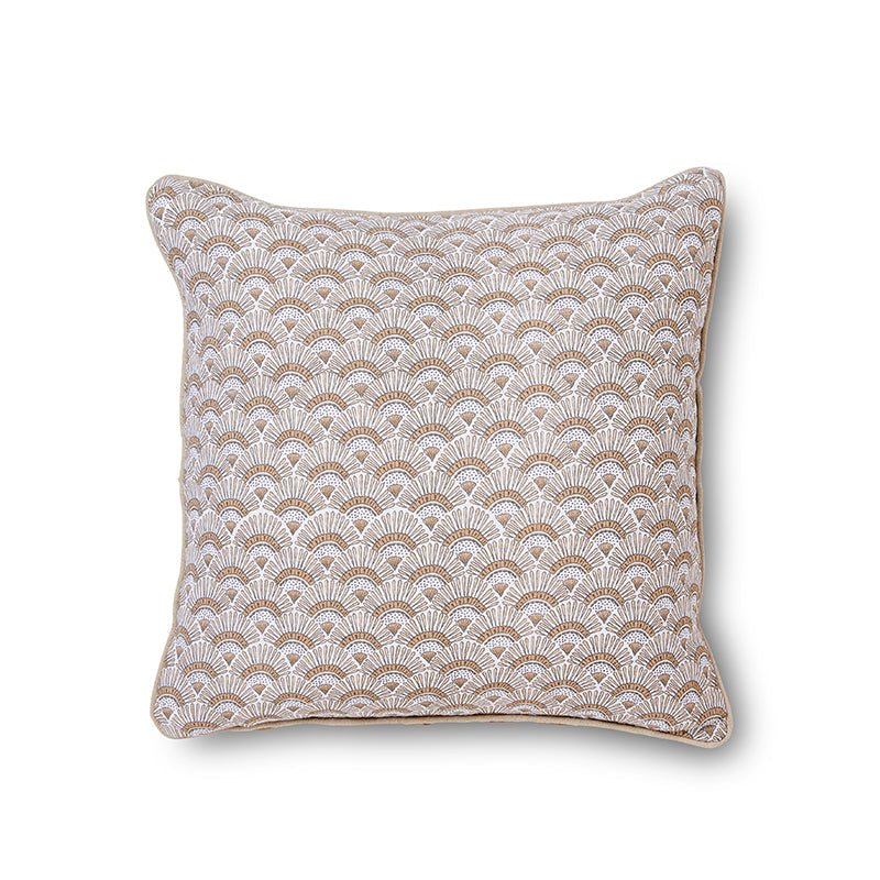 Annika Toffee Cushion - Madras Link