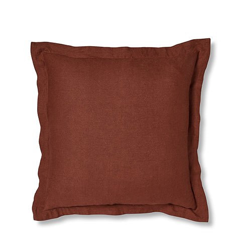 Riley Brick Linen Cushion - Madras Link