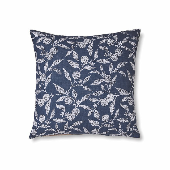 Olena Blue Linen Cushion - Madras Link