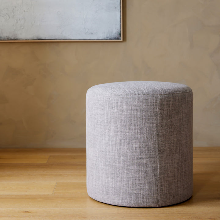 Wesley Linen Ottoman - Taupe - Madras Link