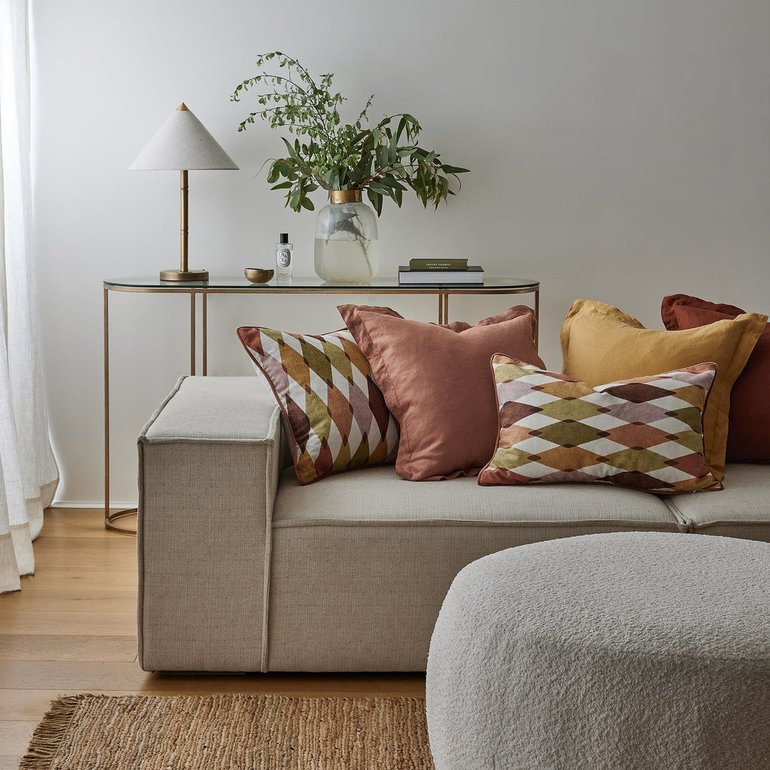 Riley Desert Rose Linen Cushion - Madras Link