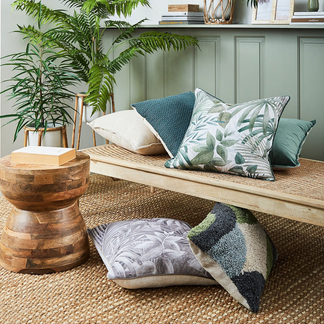Flow Tufted Lumbar Cushion - Blue & Green - Madras Link
