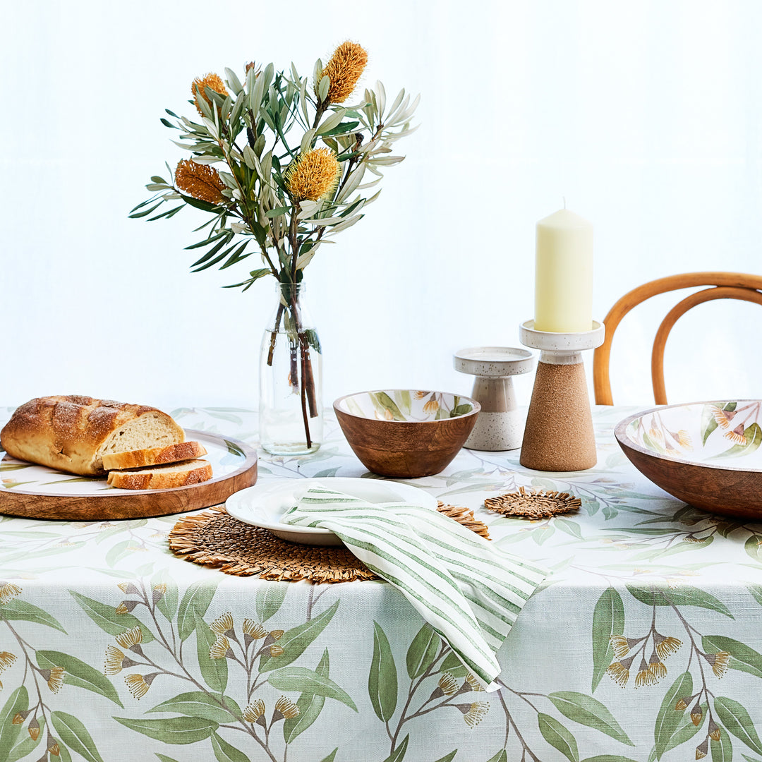 Fringed Round Placemat - Natural - Madras Link