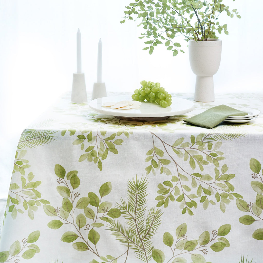 Jetty Embroidered Napkin - Sage / Dark Green - Madras Link