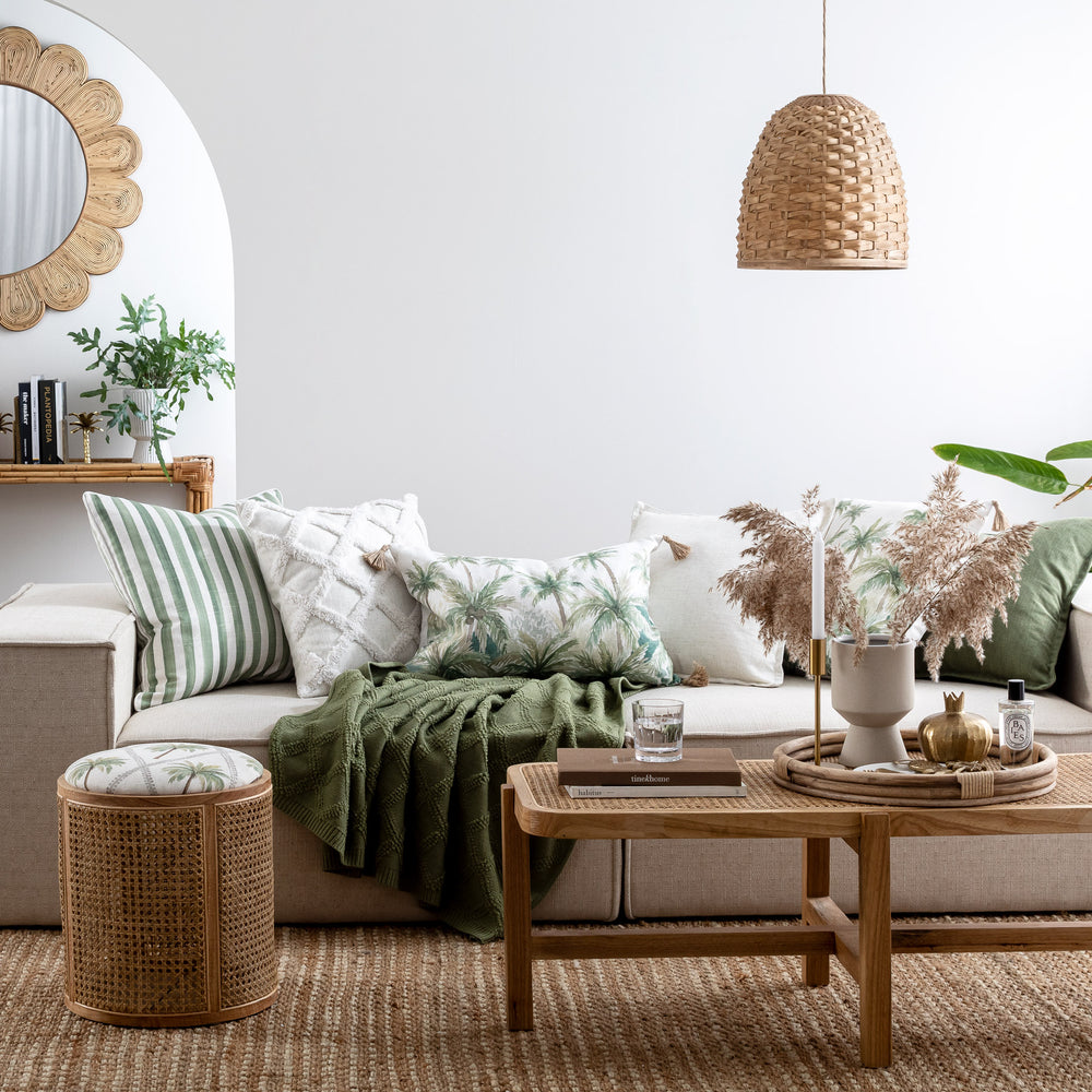 Marley Lumbar Cushion - Green - Madras Link