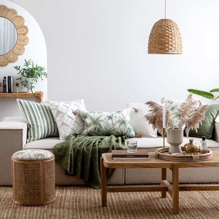 Marley Lumbar Cushion - Green - Madras Link