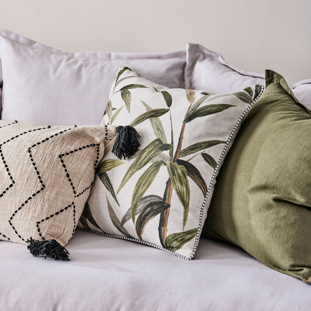 Caribu Embroidered Lumbar Cushion - Madras Link