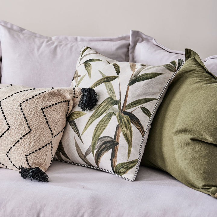 Caribu Embroidered Lumbar Cushion - Madras Link