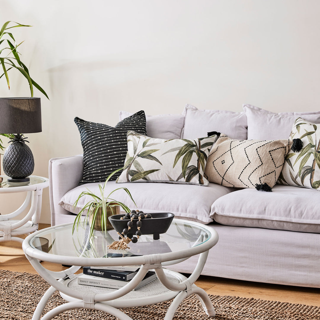 Caribu Embroidered Lumbar Cushion - Madras Link