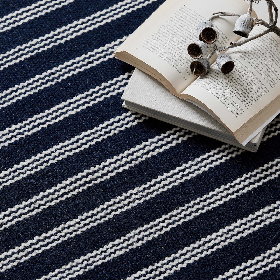 Malo Blue / White Rug - Madras Link