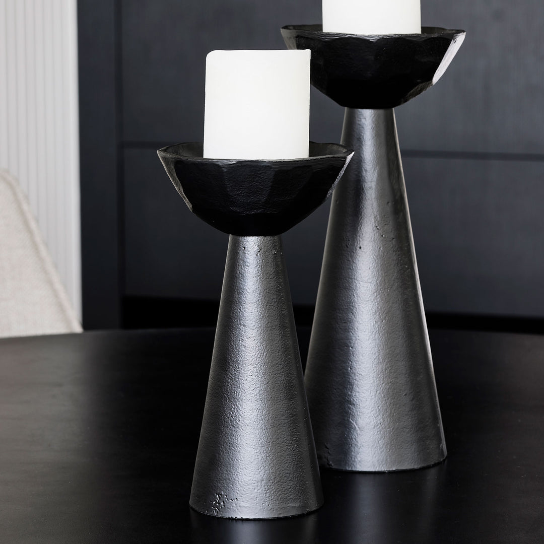 Norah Candle Holder Black - Large - Madras Link