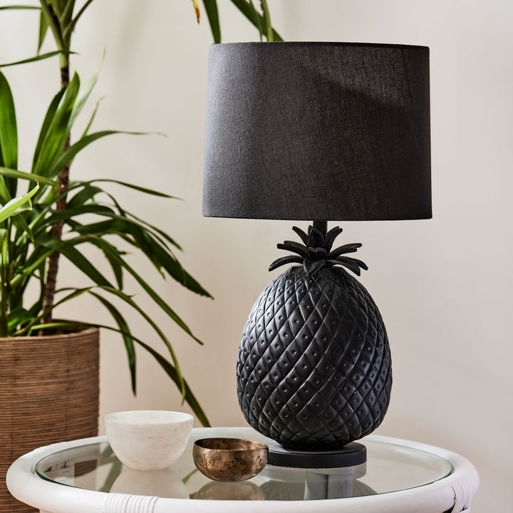 Pineapple Black Table Lamp - Madras Link