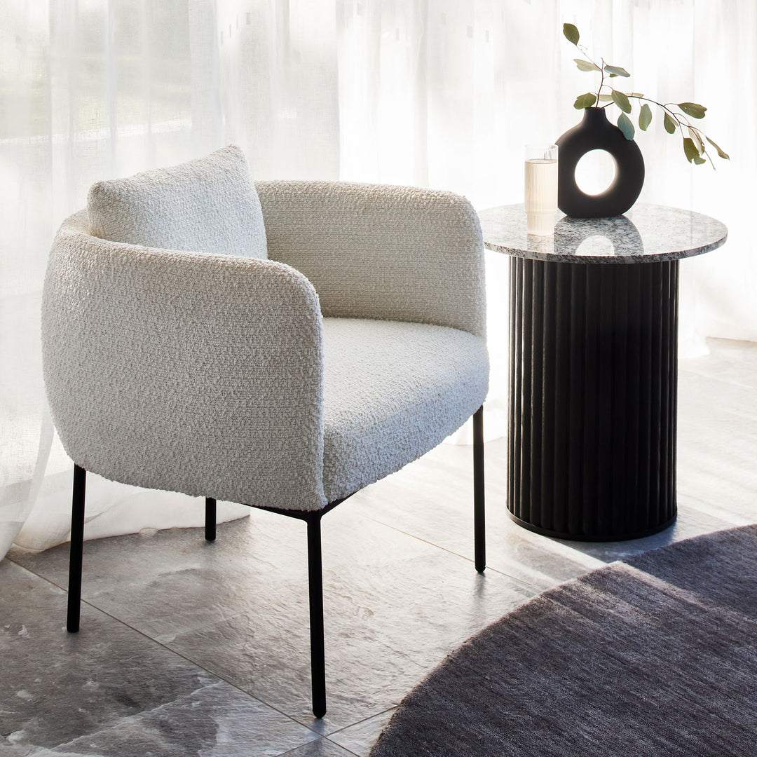 Pipe Round Black Vase - Madras Link