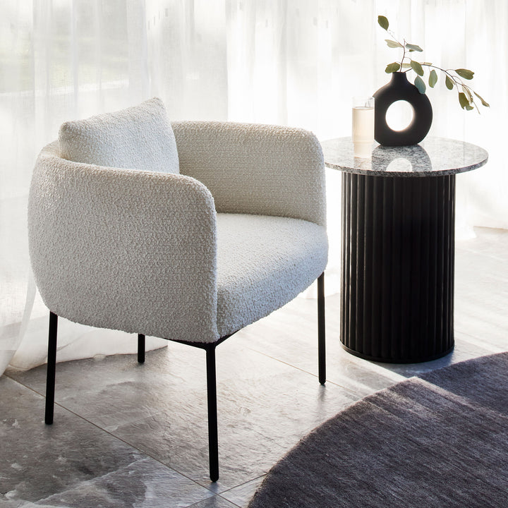 Pipe Round Black Vase - Madras Link