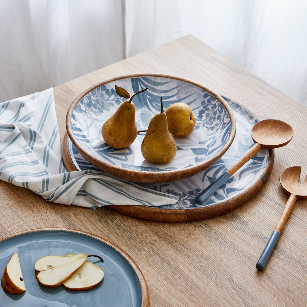 Paloma Light Blue Round Platter - Madras Link