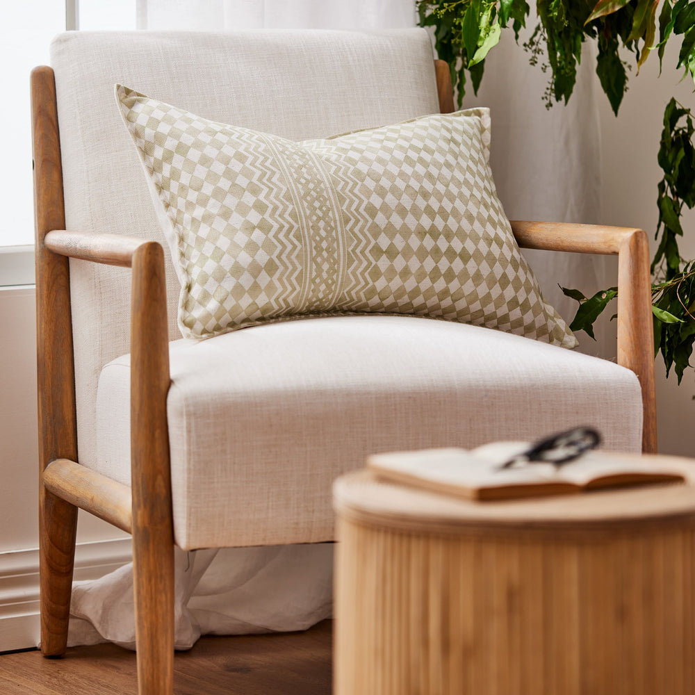 Norah Cushion - Green - Madras Link