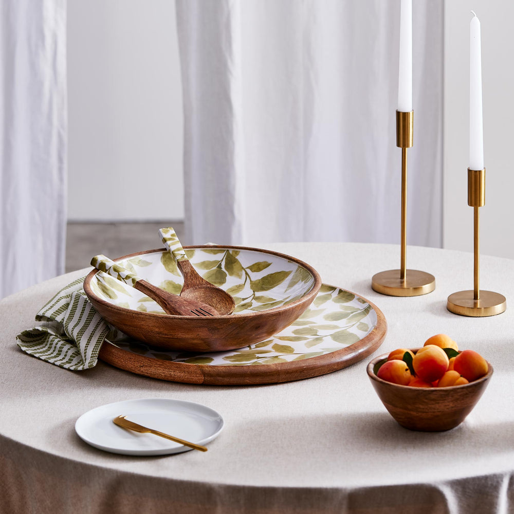 Riviera Green Round Platter - Madras Link
