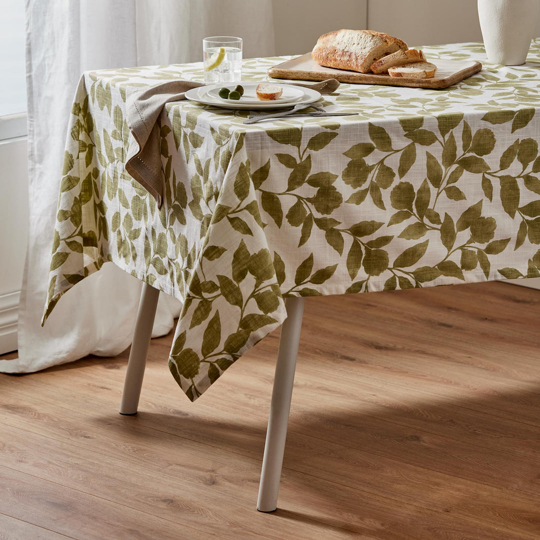 Riviera Green Tablecloth - Madras Link