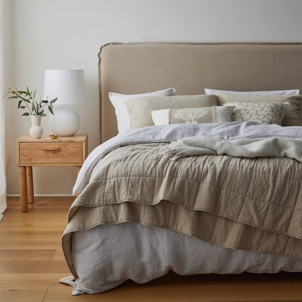 Bailey Neutral Stonewash Coverlet Set - Madras Link