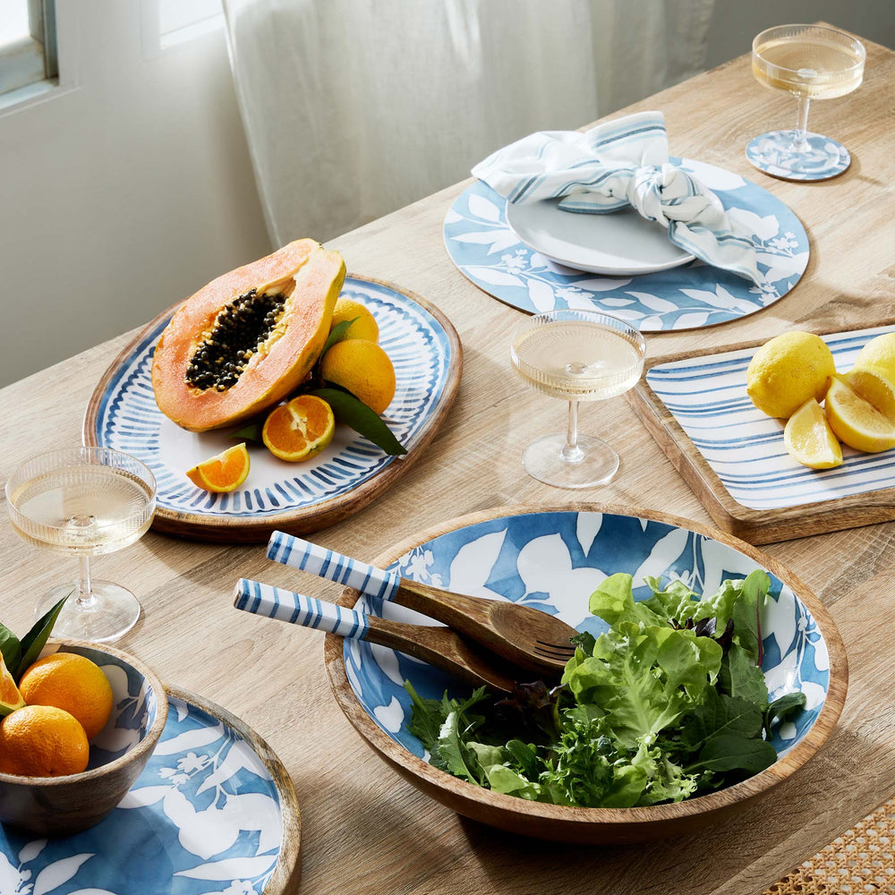 Capri Stripe Rectangle Platter - Madras Link
