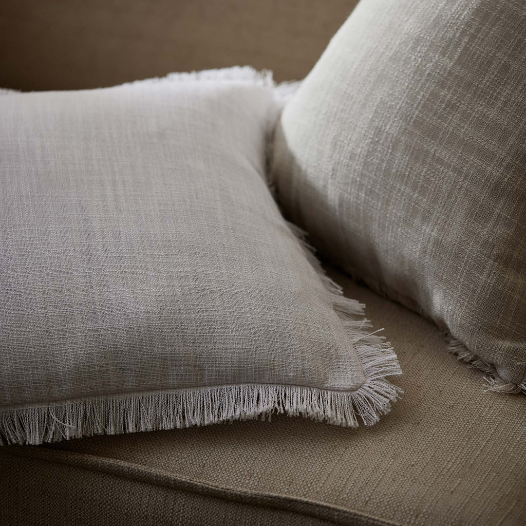 Eli Fringe Off-white Cushion - Madras Link