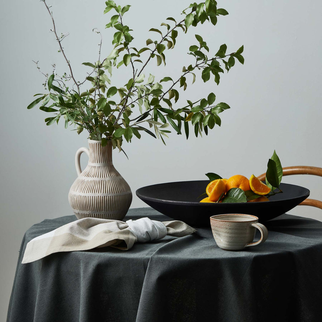 Jetty Dark Grey Tablecloth - Madras Link