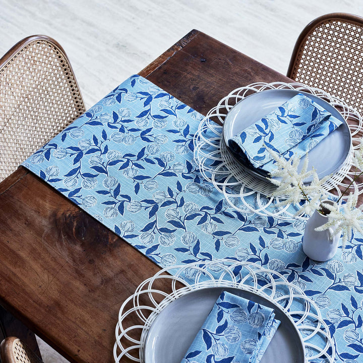 Layla Blue Table Runner - Madras Link