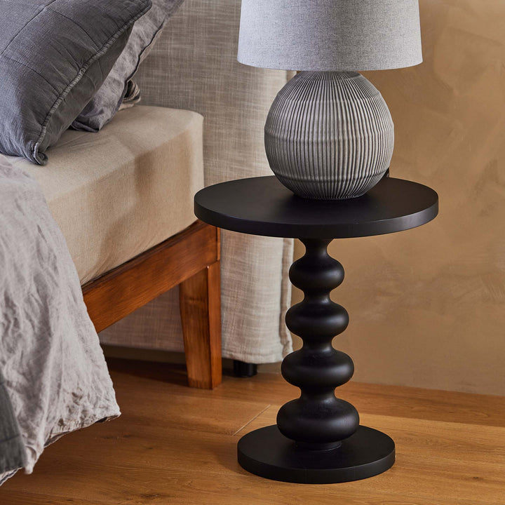 Kennedy Charcoal Grey Lamp - Madras Link