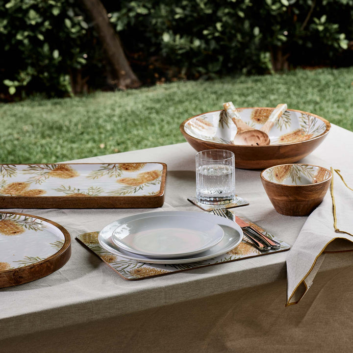 Banksia Rectangular Coasters - Set of 4 - Madras Link