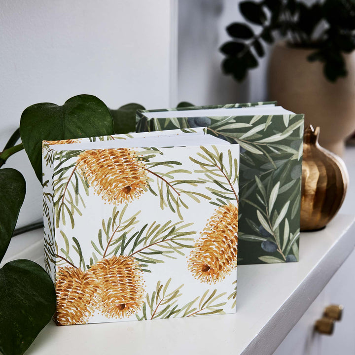 Olive Leaf Jotter - Madras Link