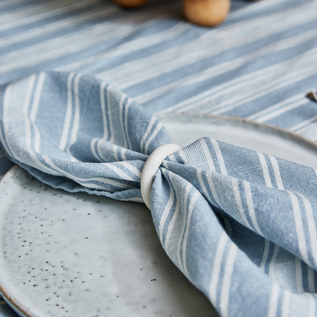 Swansea Light Blue Stripe Napkin - Set Of 4