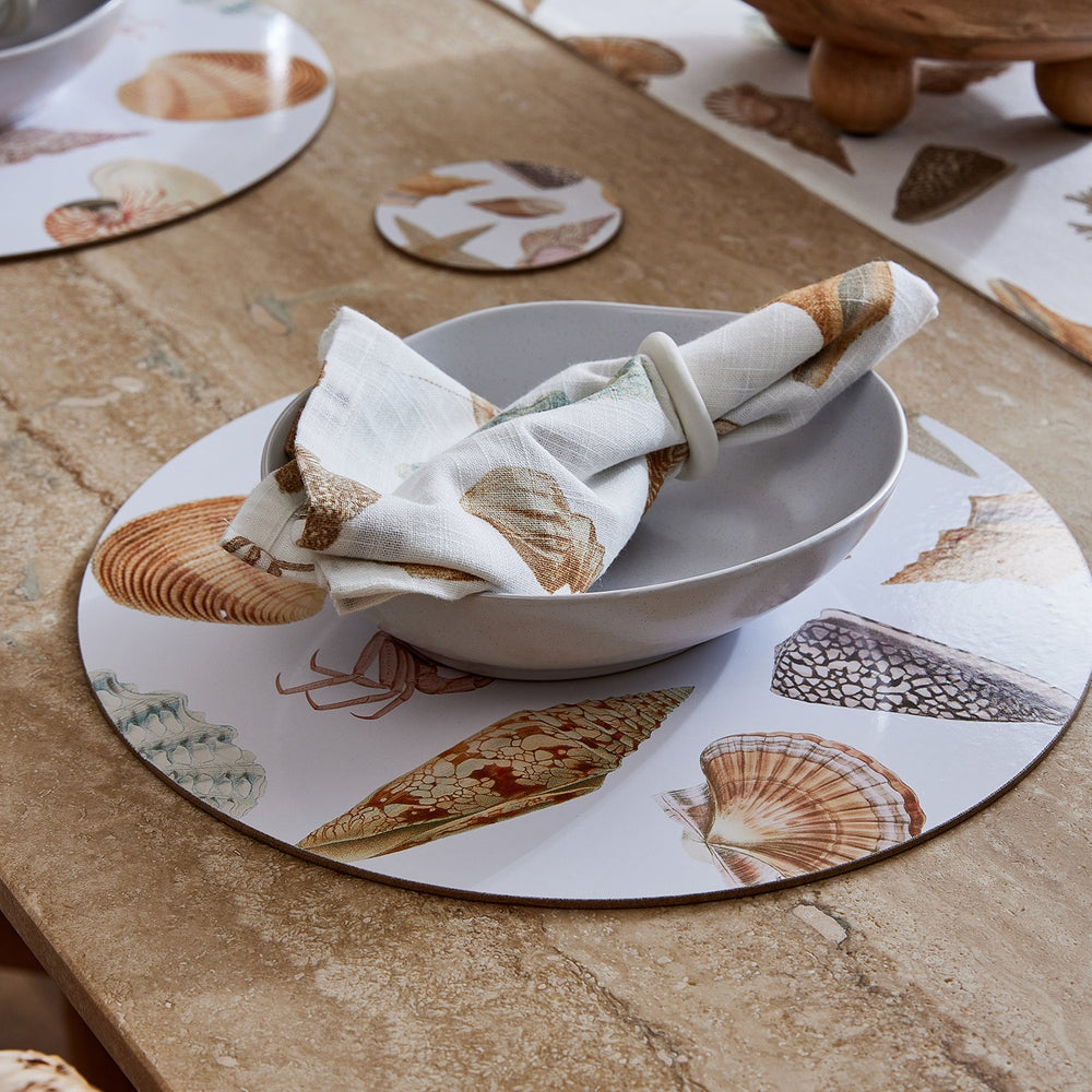 Shell Collection Round Placemat - Set of 4 - Madras Link