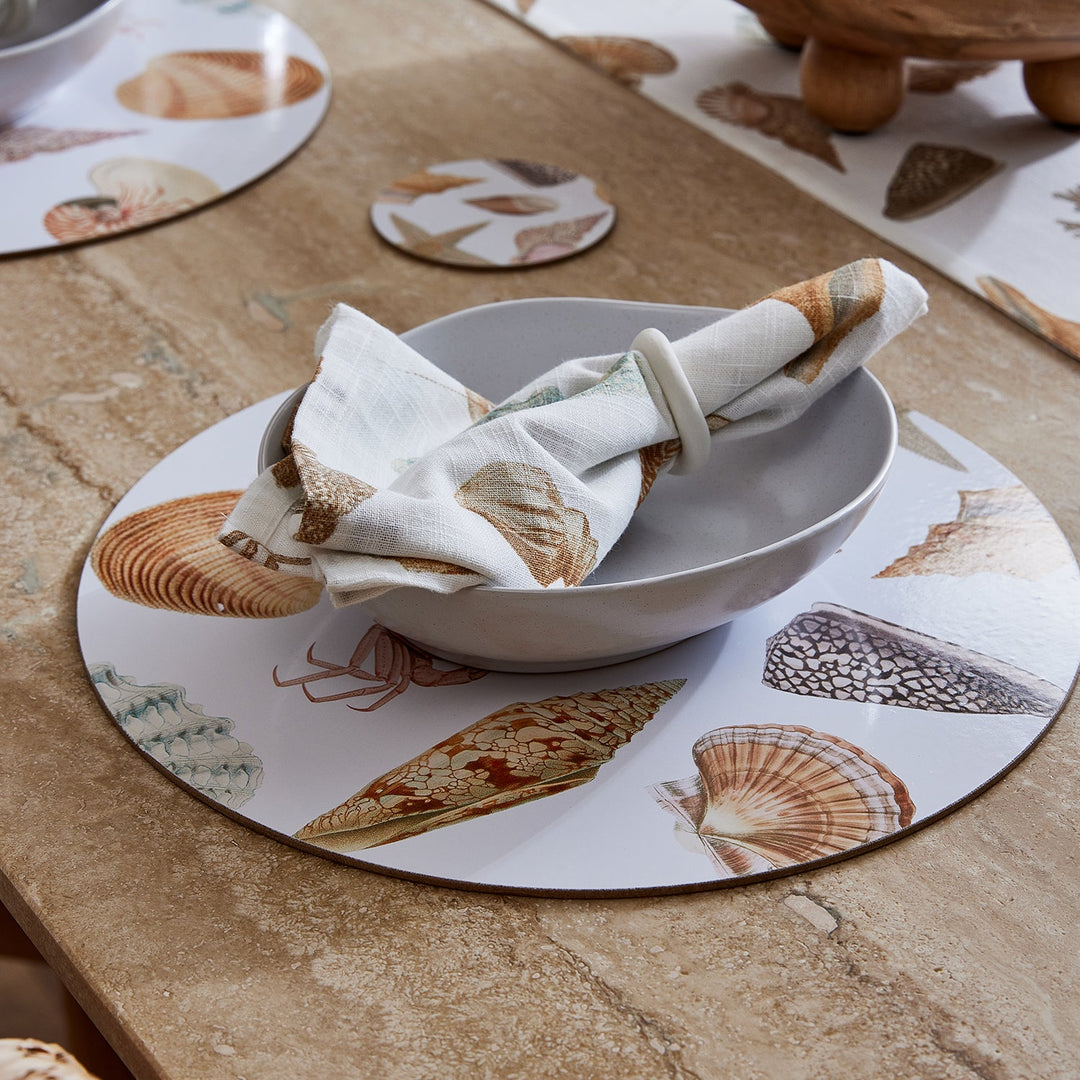 Shell Collection Round Placemat - Set of 4 - Madras Link