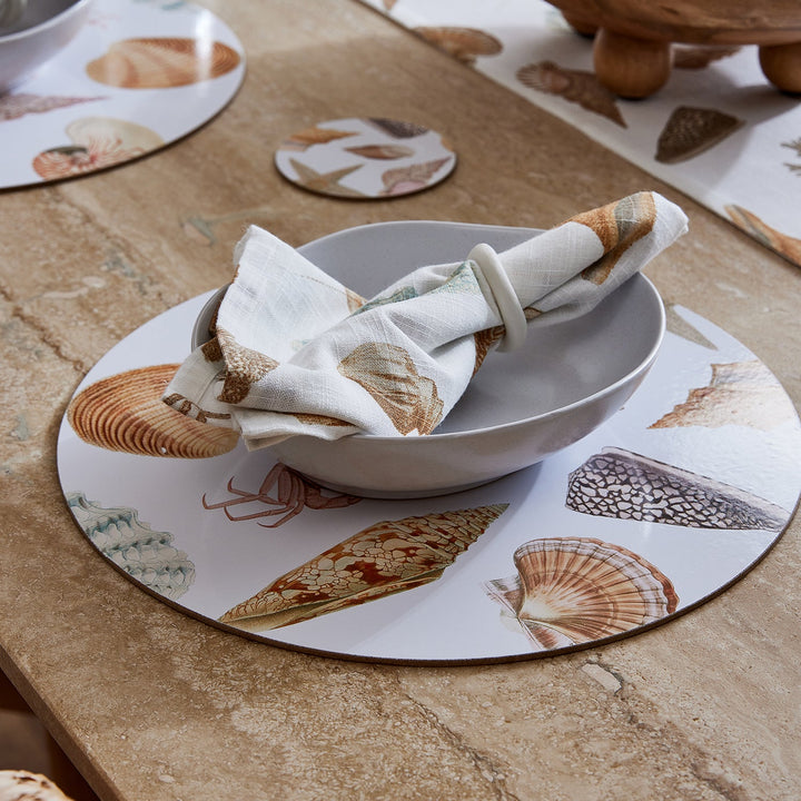 Shell Collection Round Placemat - Set of 4 - Madras Link