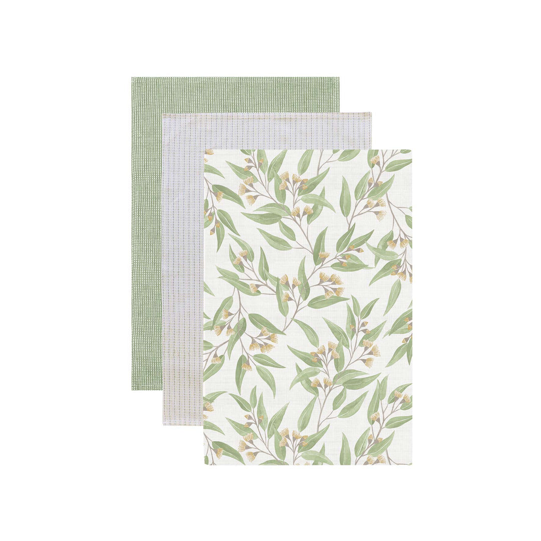 Flowering Gum Tea Towel - Pack of 3 - Madras Link