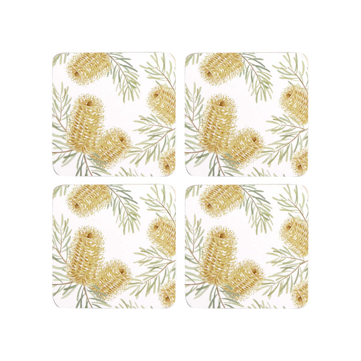 Banksia Rectangular Coasters - Set of 4 - Madras Link