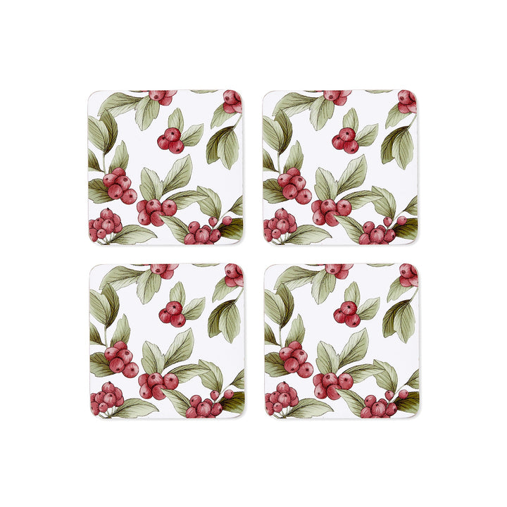 Noelle Red Square Coaster - Set of 4