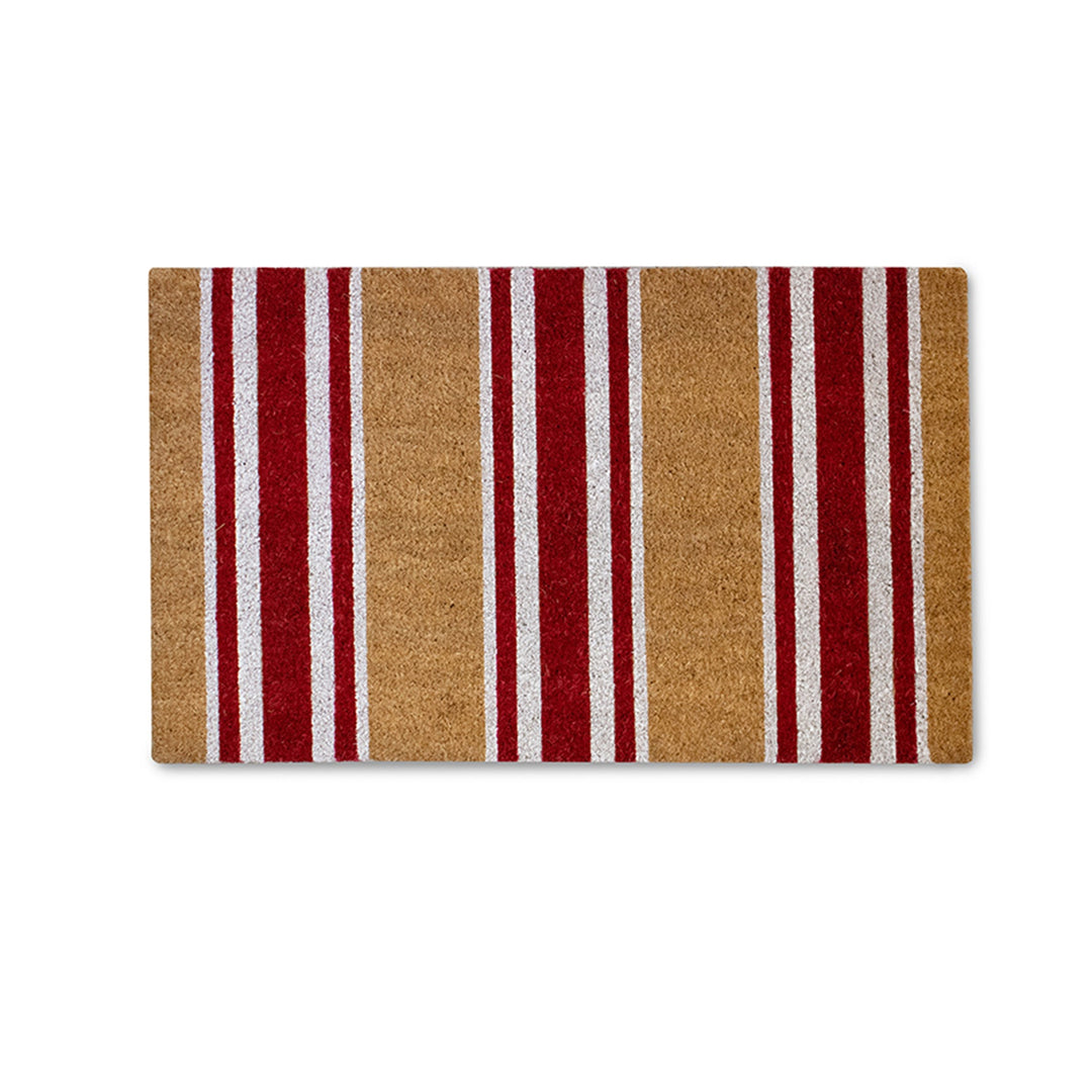 Taylor Stripe Doormat -  Red & White