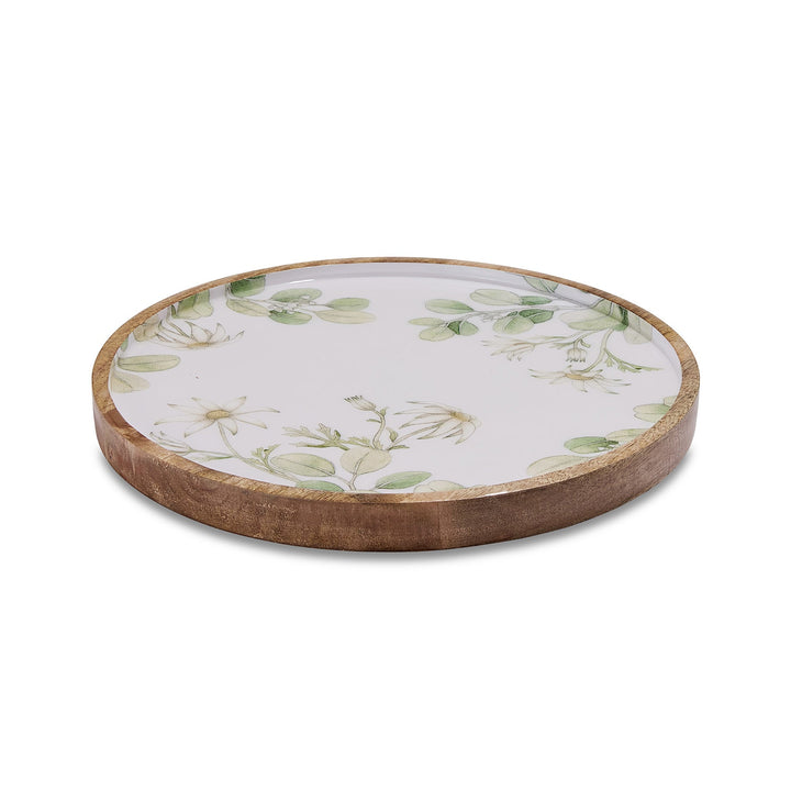 Flannel Flower Round Platter - Madras Link