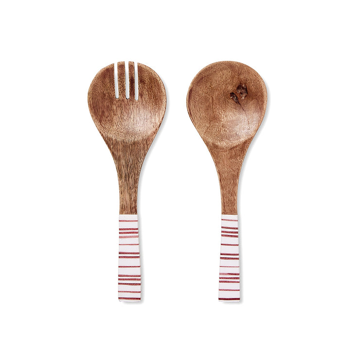Taylor Stripe Salad Servers - Madras Link