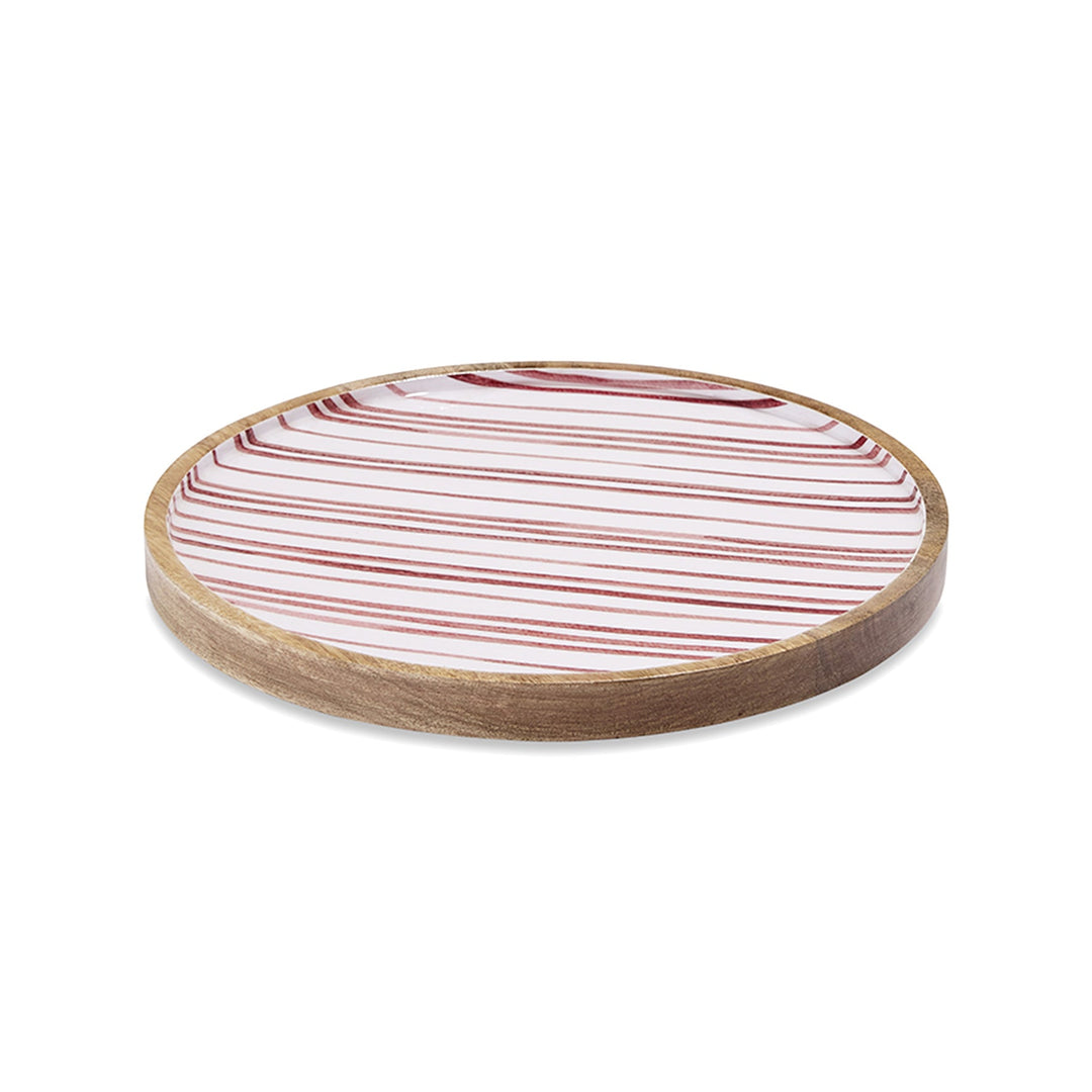 Taylor Stripe  Round Platter - Madras Link